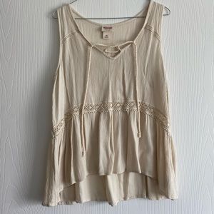 Cream colored tank top